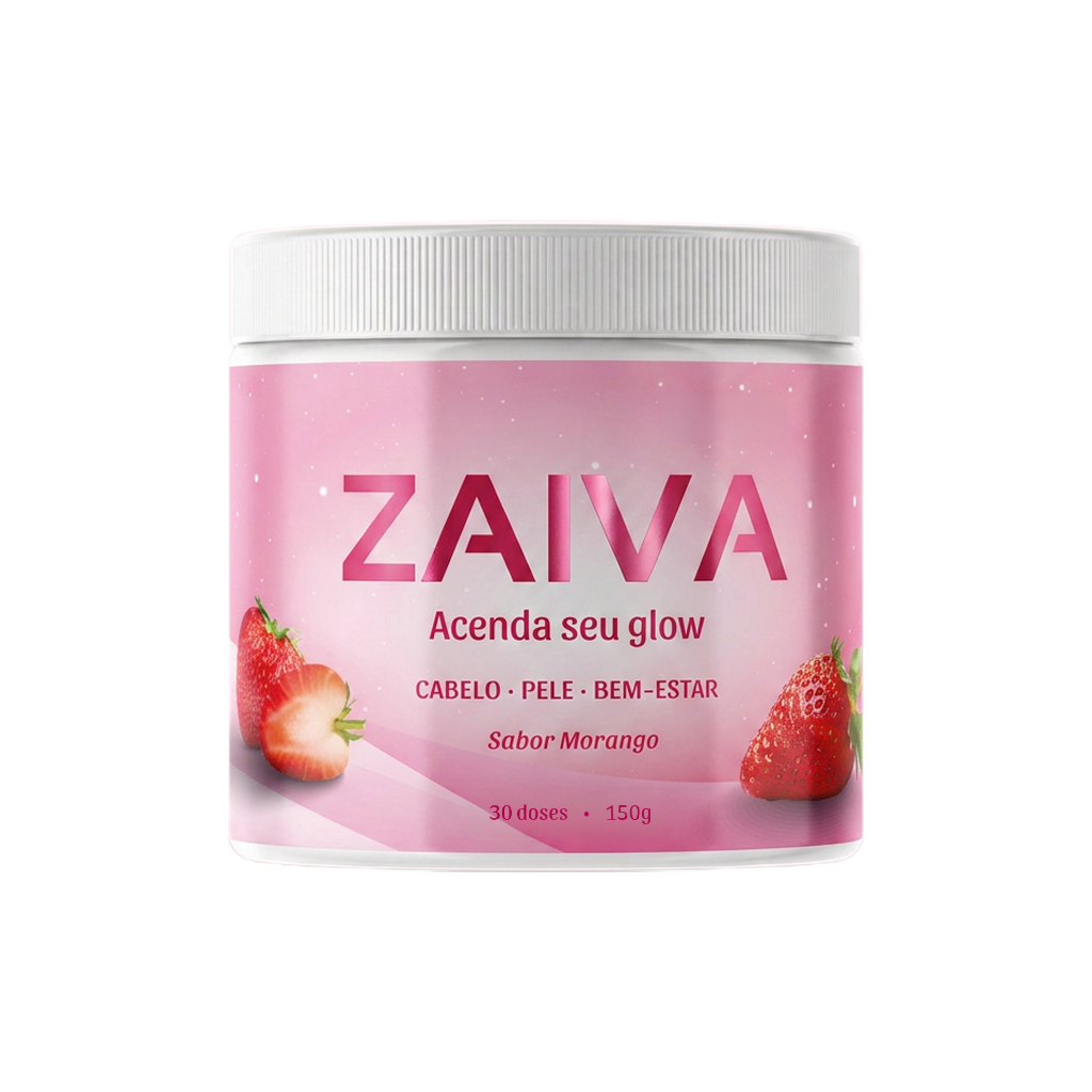 Pote original Zaiva com rótulo rosa